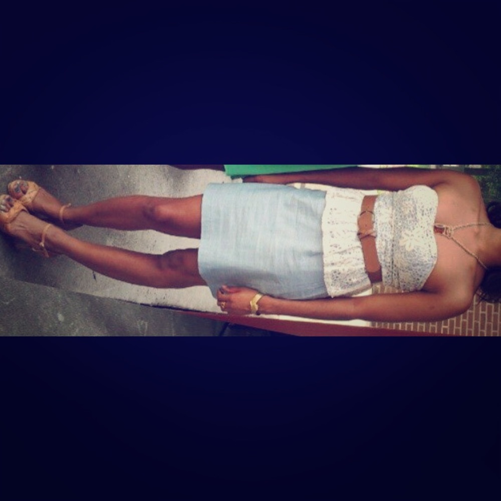 HeartSoul Denim & Lace Mini Dress 👗
